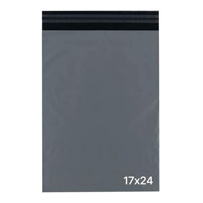 delka Postpåsar, hållbara grå Poly brevpåsar, rivbeständiga fraktkuvert för kläder, dokument, starkt självtätande lim, vattentät och lätt (17 x 24, 50 st) delka Postpåsar, hållbara grå Poly brevpåsar, rivbeständiga fraktkuvert för kläder, dokument, starkt självtätande lim, vattentät och lätt (17 x 24, 50 st)