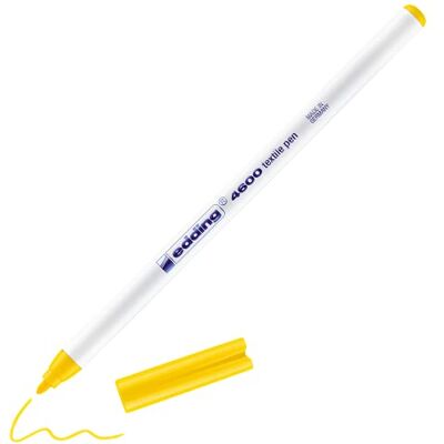 edding 4600 textilmarker – gul – 1 penna – rund spets 1 mm – permanenta tygmarkers för att rita på textilier, tål maskintvätt i upp till 60 °C – märkpennor för text på tyg edding 4600 textilmarker – gul – 1 penna – rund spets 1 mm – permanenta tygmarkers för att rita på textilier, tål maskintvätt i upp till 60 °C – märkpennor för text på tyg