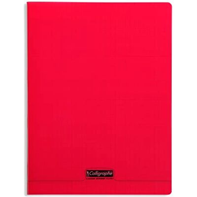 Calligraphe Clairefontaine – Ref 18173C – kalligrafi PP häftad anteckningsbok (48 sidor) – A4+ storlek, 90 gsm superfint velumpapper, polyprofodral, Séyès-reglering – rött omslag Calligraphe Clairefontaine – Ref 18173C – kalligrafi PP häftad anteckningsbok (48 sidor) – A4+ storlek, 90 gsm superfint velumpapper, polyprofodral, Séyès-reglering – rött omslag