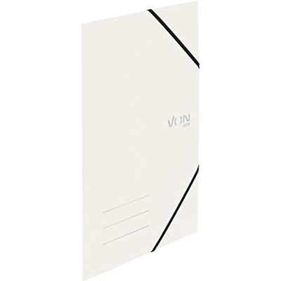 Leitz Von 5-pack hörnspännmapp A4, återvinningskartong, för 150 ark, 3 flikar, mapp med elastiskt band, med modernt avtryck, lätt mapp för skola och hem, vit, 3008001 Leitz Von 5-pack hörnspännmapp A4, återvinningskartong, för 150 ark, 3 flikar, mapp med elastiskt band, med modernt avtryck, lätt mapp för skola och hem, vit, 3008001