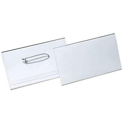 Durable namnskylt med nål, 40 x 75 mm, 100 stycken Durable namnskylt med nål, 40 x 75 mm, 100 stycken
