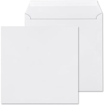 ÖKI Kuvert kvadratiskt, 50 stycken, kuvert våtlevande, 220 x 220 mm, 100 g, vit ÖKI Kuvert kvadratiskt, 50 stycken, kuvert våtlevande, 220 x 220 mm, 100 g, vit