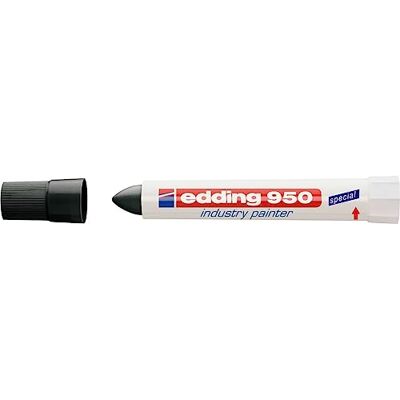 edding 950 industrimålare – svart – 10 pennor – rund spets 10 mm – markör för att skriva på metall, stenar, trä – grova eller våta ytor – permanent, vattentät edding 950 industrimålare – svart – 10 pennor – rund spets 10 mm – markör för att skriva på metall, stenar, trä – grova eller våta ytor – permanent, vattentät