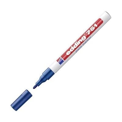 edding 751 lackmarkör – blå – 10 pennor – rund spets 1–2 mm – färgpenna för märkning och märkning av metall, glas, sten eller plast – värmebeständig, permanent, torkbeständig edding 751 lackmarkör – blå – 10 pennor – rund spets 1–2 mm – färgpenna för märkning och märkning av metall, glas, sten eller plast – värmebeständig, permanent, torkbeständig