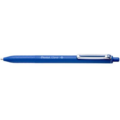 Pentel BX470-C kulspetspenna IZee, tryckmekanik, metallklämma, 0, 5 mm linjetjocklek, 12 stycken, blå Pentel BX470-C kulspetspenna IZee, tryckmekanik, metallklämma, 0, 5 mm linjetjocklek, 12 stycken, blå