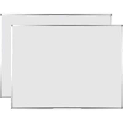 BoardsPlus magnetisk whiteboard, lackerat stål, aluminiumram, 105 x 75 cm, 2-pack BoardsPlus magnetisk whiteboard, lackerat stål, aluminiumram, 105 x 75 cm, 2-pack
