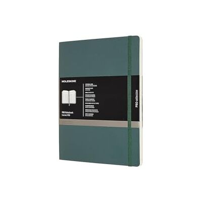 Moleskine – Pro anteckningsbok, professionell anteckningsbok idealisk för kontor och arbete – mjukt skydd och elastisk stängning – storlek extra stor 19 x 25 – färg skogsgrön, 192 sidor Moleskine – Pro anteckningsbok, professionell anteckningsbok idealisk för kontor och arbete – mjukt skydd och elastisk stängning – storlek extra stor 19 x 25 – färg skogsgrön, 192 sidor