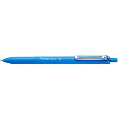 Pentel BX470-S kulspetspenna IZee, tryckmekanik, metallklämma, 0, 5 mm linjetjocklek, 12 stycken, ljusblå Pentel BX470-S kulspetspenna IZee, tryckmekanik, metallklämma, 0, 5 mm linjetjocklek, 12 stycken, ljusblå