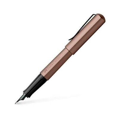 Faber-Castell 150580 – Reservoarpenna Hexo, fjäderbredd M, brons, 1 st Faber-Castell 150580 – Reservoarpenna Hexo, fjäderbredd M, brons, 1 st