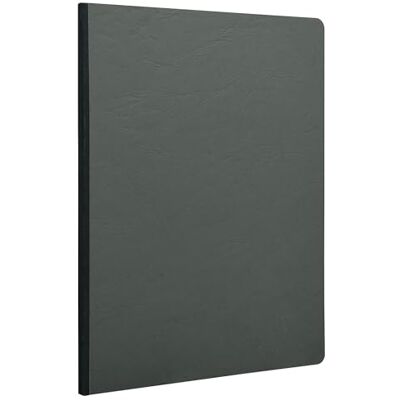 Clairefontaine – Ref 795465C – åldersväska tygbunden anteckningsbok (192 sidor) – A5 storlek, linjerade linjer, 90 gsm borstat velumpapper – grått lädereffektskydd Clairefontaine – Ref 795465C – åldersväska tygbunden anteckningsbok (192 sidor) – A5 storlek, linjerade linjer, 90 gsm borstat velumpapper – grått lädereffektskydd
