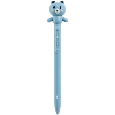 Back2Fun Blå bläckpenna, Boli med djurform som omfamnar, 0,7 mm spets, innehåller två ersättningsbläck, perfekt att bära i skolväskan på baksidan av svansen, björn Back2Fun Blå bläckpenna, Boli med djurform som omfamnar, 0,7 mm spets, innehåller två ersättningsbläck, perfekt att bära i skolväskan på baksidan av svansen, björn