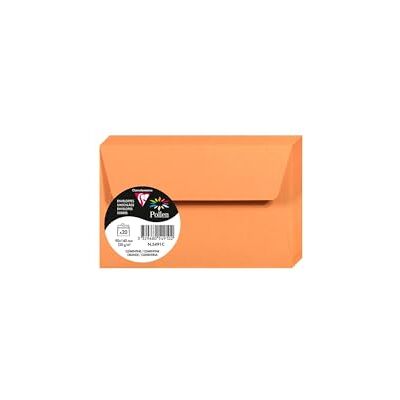 Clairefontaine – Ref 5491C – Pollen, självhäftande kuvert (paket med 20) – 90 x 140 mm storlek, 120 gsm papper, skrivarkompatibel, syrafri, självhäftande remsa för enkel tätning – klementinorange Clairefontaine – Ref 5491C – Pollen, självhäftande kuvert (paket med 20) – 90 x 140 mm storlek, 120 gsm papper, skrivarkompatibel, syrafri, självhäftande remsa för enkel tätning – klementinorange