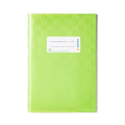 HERMA 7435 Notebookskydd A5 Raffia ljusgrön, förpackning med 25, bokskydd med etikett och Raffia-struktur tillverkad av hållbar och avtorkningsbar polypropylenfilm, anteckningsblock fodral set för HERMA 7435 Notebookskydd A5 Raffia ljusgrön, förpackning med 25, bokskydd med etikett och Raffia-struktur tillverkad av hållbar och avtorkningsbar polypropylenfilm, anteckningsblock fodral set för