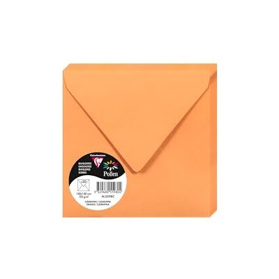 Clairefontaine – Ref 5598C – pollenkuvert (paket med 20) – 140 x 140 mm storlek, 120 gsm papper, gummerad tätning, bläckstråleskrivare och laserskrivare kompatibel, syrafri – klementinorange Clairefontaine – Ref 5598C – pollenkuvert (paket med 20) – 140 x 140 mm storlek, 120 gsm papper, gummerad tätning, bläckstråleskrivare och laserskrivare kompatibel, syrafri – klementinorange
