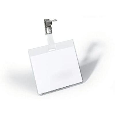 Durable 800319 Namnskylt med clips 60x90mm, transparent, 25 stycken Durable 800319 Namnskylt med clips 60x90mm, transparent, 25 stycken