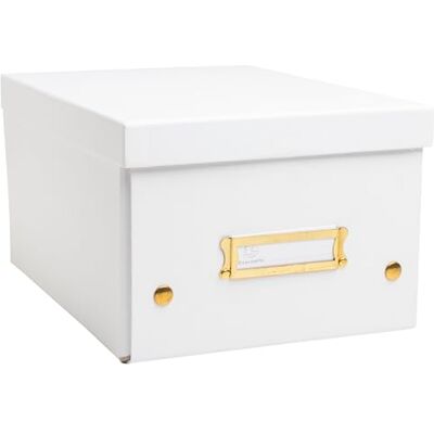 Exacompta Ref. 62258E kartong med 5 neo deco förvaringslådor levereras platt lätt att montera med tryckknappar DIN A5 mått 20 x 26 x 15 cm vit färg Exacompta Ref. 62258E kartong med 5 neo deco förvaringslådor levereras platt lätt att montera med tryckknappar DIN A5 mått 20 x 26 x 15 cm vit färg