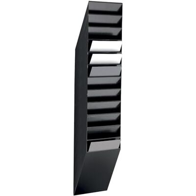 Durable Flexiboxx Vägghängt Broschyrställ, A4, 12 fack, svart, 1709763060 Postfack för vägg med 12 fack, 24 mm kapacitet per fack, mått 240 x 1115 x 135 mm, max belastning 6 kg, Made in Germany Durable Flexiboxx Vägghängt Broschyrställ, A4, 12 fack, svart, 1709763060 Postfack för vägg med 12 fack, 24 mm kapacitet per fack, mått 240 x 1115 x 135 mm, max belastning 6 kg, Made in Germany