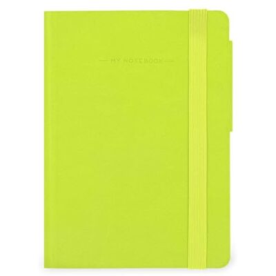 LEGAMI My Notebook, Chartreuse, liten, vit anteckningsbok, i FSC-certifierat papper, 192 sidor, mjukt omslag, elastisk stängning, 9,5 x 13,5 cm LEGAMI My Notebook, Chartreuse, liten, vit anteckningsbok, i FSC-certifierat papper, 192 sidor, mjukt omslag, elastisk stängning, 9,5 x 13,5 cm