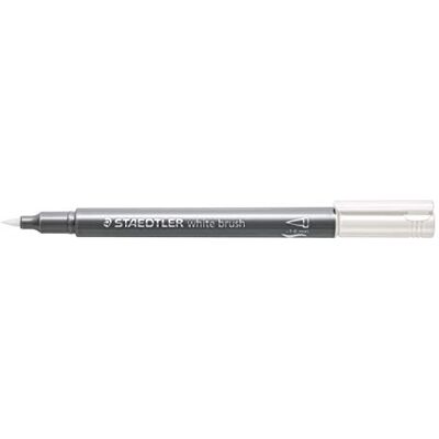 STAEDTLER metallisk borstmarkör, penselspets, linjinbredd 1–6 mm, ogenomskinlig på ljust och mörkt papper, lätt att torka av släta ytor, 10 pennor, vit, 8321–0 STAEDTLER metallisk borstmarkör, penselspets, linjinbredd 1–6 mm, ogenomskinlig på ljust och mörkt papper, lätt att torka av släta ytor, 10 pennor, vit, 8321–0