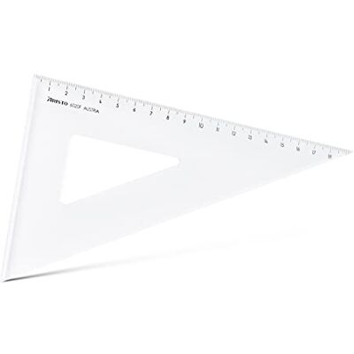 Aristo AR6020F triangel 60° med fasett (lång katet 196 mm, hypotenuse 226 mm, nötningsbeständig djupprägling av delningen, plexiglas) transparent Aristo AR6020F triangel 60° med fasett (lång katet 196 mm, hypotenuse 226 mm, nötningsbeständig djupprägling av delningen, plexiglas) transparent