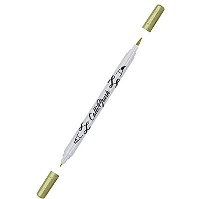 Online 19084/6 – Calli.Brush, dubbel spets penna med kalligrafispets och penselspets, metalliskt guld, 1 st Online 19084/6 – Calli.Brush, dubbel spets penna med kalligrafispets och penselspets, metalliskt guld, 1 st
