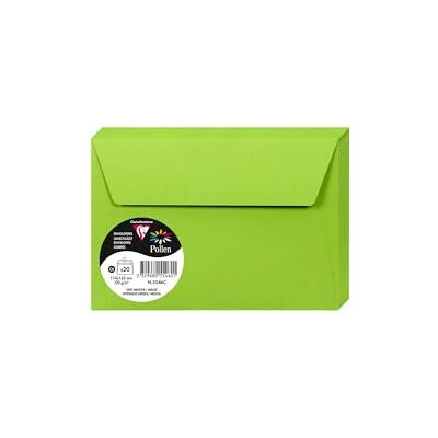Clairefontaine 5546C förpackning med 20 självhäftande kuvert C6-format 11,4 x 16,2 cm 120 g/m² mintgrön färg inbjudan evenemang och korrespondens pollensortiment premium slätt papper Clairefontaine 5546C förpackning med 20 självhäftande kuvert C6-format 11,4 x 16,2 cm 120 g/m² mintgrön färg inbjudan evenemang och korrespondens pollensortiment premium slätt papper