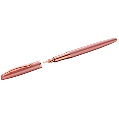 Pelikan 821810 Reservoarpenna Jazz Noble, Rose (rosa) för högerhänta och vänsterhänta användare, elegant metall-patronfyllmedel i presentförpackning, fjäder M, 821810 Pelikan 821810 Reservoarpenna Jazz Noble, Rose (rosa) för högerhänta och vänsterhänta användare, elegant metall-patronfyllmedel i presentförpackning, fjäder M, 821810