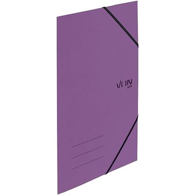 Leitz Von 5-pack hörnspännmapp A4, återvinningskartong, för 150 ark, 3 flikar, mapp med elastiskt band, med modernt avtryck, lätt mapp för skola och hem, violett, 30080065 Leitz Von 5-pack hörnspännmapp A4, återvinningskartong, för 150 ark, 3 flikar, mapp med elastiskt band, med modernt avtryck, lätt mapp för skola och hem, violett, 30080065