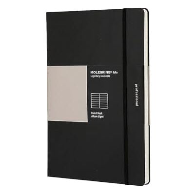 Moleskine PROPFNTB7HBK Pro hård anteckningsbok, svart, 2X-Large Moleskine PROPFNTB7HBK Pro hård anteckningsbok, svart, 2X-Large