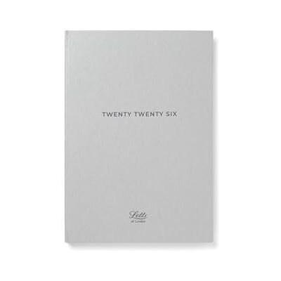 Letts of London Titanium A5 dag till en sida med möten 2026 dagbok Silver 26-082586 Letts of London Titanium A5 dag till en sida med möten 2026 dagbok Silver 26-082586
