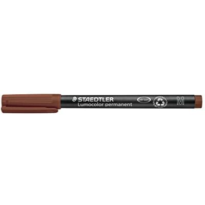 STAEDTLER Lumocolor 317 permanentmarker – brun, 10 st, M Permanent foliepennor 1,0 mm, vattenfast – suddbeständig, för ytor – art.nr. 317-7 STAEDTLER Lumocolor 317 permanentmarker – brun, 10 st, M Permanent foliepennor 1,0 mm, vattenfast – suddbeständig, för ytor – art.nr. 317-7