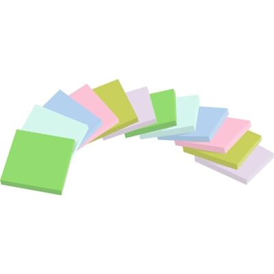 Post-it Superklibbiga 100% återvunna anteckningar, paket med 12 dynor, 70 ark per dyna, 47,6 mm x 47,6 mm, rosa, grön, blå, lila, gul – extra klisterlappar gjorda av 100% återvunnet papper – blandat Post-it Superklibbiga 100% återvunna anteckningar, paket med 12 dynor, 70 ark per dyna, 47,6 mm x 47,6 mm, rosa, grön, blå, lila, gul – extra klisterlappar gjorda av 100% återvunnet papper – blandat