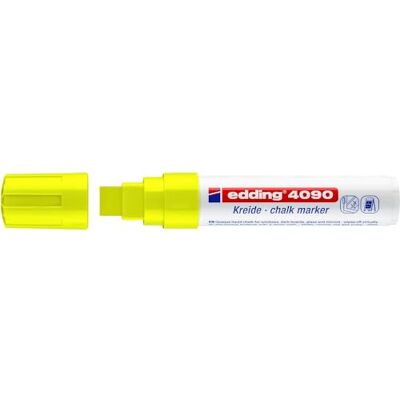 edding 4090 kritmarkör – neongul – 5 kritpennor – kilspets 4–15 mm – bred kritpenna för avtorkbar tavla – för märkning av fönster, glas, spegel – bordspenna med ogenomskinliga färger edding 4090 kritmarkör – neongul – 5 kritpennor – kilspets 4–15 mm – bred kritpenna för avtorkbar tavla – för märkning av fönster, glas, spegel – bordspenna med ogenomskinliga färger
