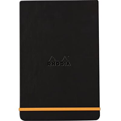 Rhodia 118309C – Anteckningsbok webbanteckningsbok 9 x 14 cm, 96 ark separerbar linjerad 90 g, 1 st, svart Rhodia 118309C – Anteckningsbok webbanteckningsbok 9 x 14 cm, 96 ark separerbar linjerad 90 g, 1 st, svart