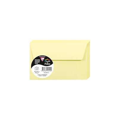 Clairefontaine – Ref 5451C – Pollen, självhäftande kuvert (paket med 20) – 90 x 140 mm storlek, 120 gsm papper, skrivarkompatibel, syrafri, självhäftande remsa för enkel tätning – kanariefågel Clairefontaine – Ref 5451C – Pollen, självhäftande kuvert (paket med 20) – 90 x 140 mm storlek, 120 gsm papper, skrivarkompatibel, syrafri, självhäftande remsa för enkel tätning – kanariefågel