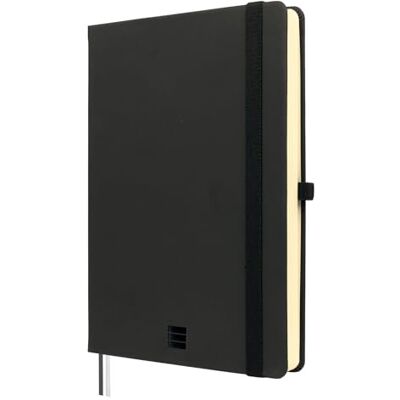 Finocam Nexo Double Notebook Hard Cover Plain Black Finocam Nexo Double Notebook Hard Cover Plain Black
