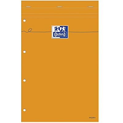Oxford Set med 5 orange A4+ små plattor 5mm 80 häftade ark orange belagt korthölje Oxford Set med 5 orange A4+ små plattor 5mm 80 häftade ark orange belagt korthölje