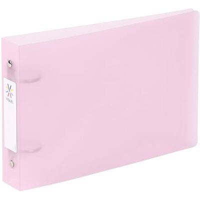 Viquel Bristol ringbok med märkesetiketter, 2 ringar, format A5 (25 x 16,5 cm), rosa Viquel Bristol ringbok med märkesetiketter, 2 ringar, format A5 (25 x 16,5 cm), rosa