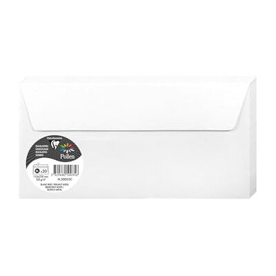 Clairefontaine pollenkraft självhäftande kuvert DL Iridescent White Clairefontaine pollenkraft självhäftande kuvert DL Iridescent White