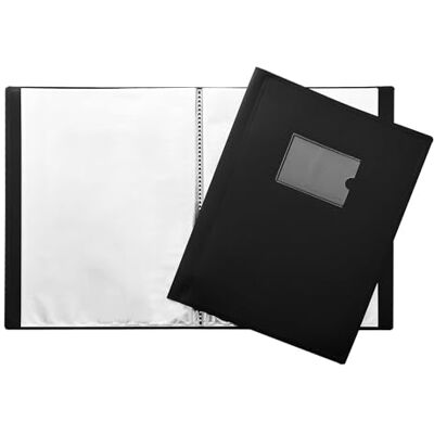 Janrax A4 svart flexibelt fodral 80 fickvisningsbok – presentationsmapp Janrax A4 svart flexibelt fodral 80 fickvisningsbok – presentationsmapp