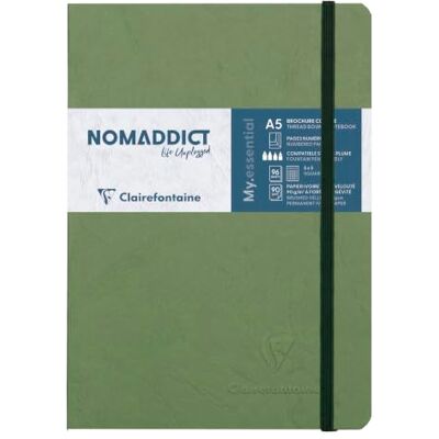 Clairefontaine 793423C Anteckningsbok AgeBag My Essentials, DIN A5, 14,8 x 21 cm, 96 ark rutat, numrerat, 90 g, 1 st, grön Clairefontaine 793423C Anteckningsbok AgeBag My Essentials, DIN A5, 14,8 x 21 cm, 96 ark rutat, numrerat, 90 g, 1 st, grön