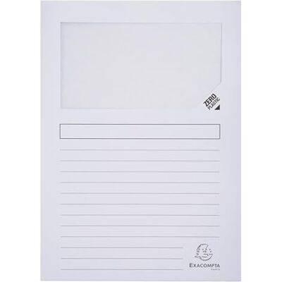 Exacompta Ref. 50270E kartong med 16 förpackningar med 25 Forever® fönstermappar 120 g/m² ljusa färger 100% återvunna och Blue Angel-certifierade mappar 22 x 31 cm för A4-format vit Exacompta Ref. 50270E kartong med 16 förpackningar med 25 Forever® fönstermappar 120 g/m² ljusa färger 100% återvunna och Blue Angel-certifierade mappar 22 x 31 cm för A4-format vit