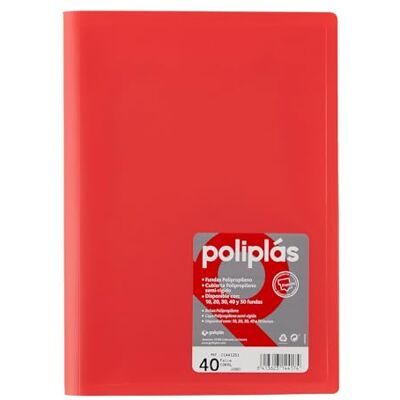 Grafoplás Grafoplas transparent pärm, folio, korall, 40 polypropylen, opak serie, tillverkad i Spanien, flexibla lock, perfekt för dokumentarkivering Grafoplás Grafoplas transparent pärm, folio, korall, 40 polypropylen, opak serie, tillverkad i Spanien, flexibla lock, perfekt för dokumentarkivering