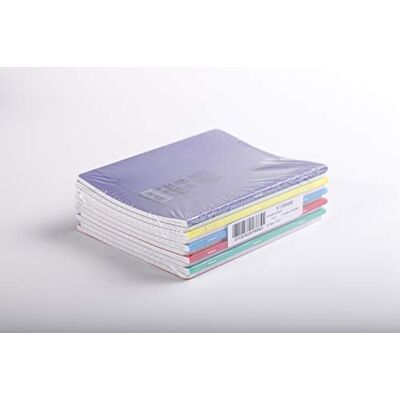 Clairefontaine – Ref 18040C – kalligrafi PP häftad anteckningsbok (48 ark) – A5+ storlek, 90 gsm superfint velumpapper, polyprofodral, Séyès-linjal – blandade färger (paket med 10) Clairefontaine – Ref 18040C – kalligrafi PP häftad anteckningsbok (48 ark) – A5+ storlek, 90 gsm superfint velumpapper, polyprofodral, Séyès-linjal – blandade färger (paket med 10)