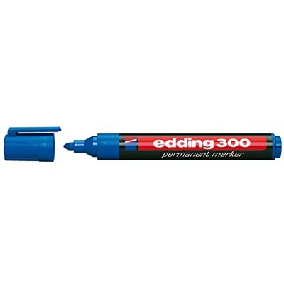 edding 300 permanentmarkörer – blå – 10 pennor – rund spets 1,5–3 mm – vattentät, snabbtorkande – torkbeständig – för kartong, plast, glas, trä, metall, glas edding 300 permanentmarkörer – blå – 10 pennor – rund spets 1,5–3 mm – vattentät, snabbtorkande – torkbeständig – för kartong, plast, glas, trä, metall, glas