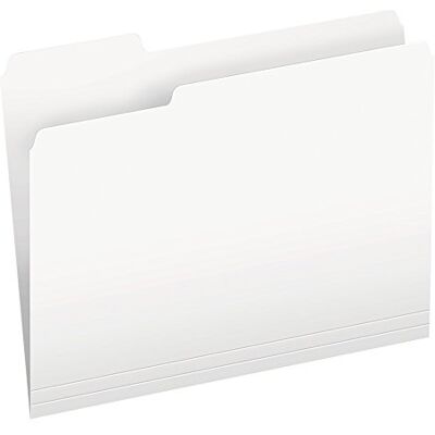 Pendaflex Tvåfärgade färgfilmappar, brevstorlek, vit, 1/3 skärning, 100 per låda (152 1/3 vit) Pendaflex Tvåfärgade färgfilmappar, brevstorlek, vit, 1/3 skärning, 100 per låda (152 1/3 vit)