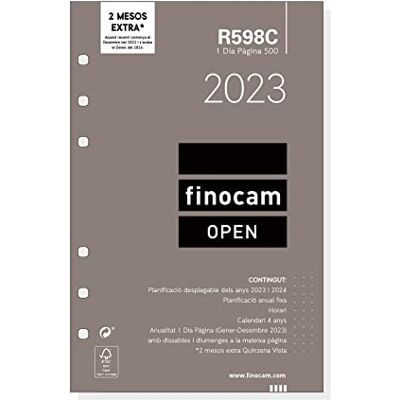 Finocam Årlig ersättning 2023 öppen 1 dag sida januari 2023 december 2023 (12 månader) katalanska R598C, flerfärgad, OPEN500-117x181 mm, 711900023 Finocam Årlig ersättning 2023 öppen 1 dag sida januari 2023 december 2023 (12 månader) katalanska R598C, flerfärgad, OPEN500-117x181 mm, 711900023