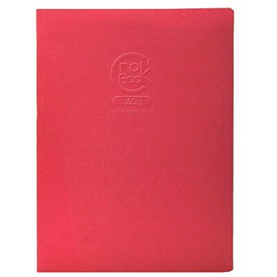 Clairefontaine Crok'Book porträtt skissböcker, A4, 160 g, 20 vita sidor blandade färger, paket med 10 Clairefontaine Crok'Book porträtt skissböcker, A4, 160 g, 20 vita sidor blandade färger, paket med 10