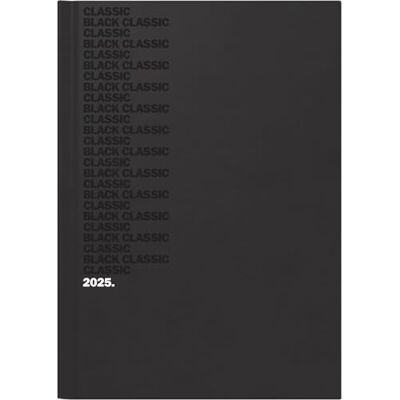 BRUNNEN Bokkalender modell 795 (2025) "Black Classic", 1 sida = 1 dag, A5, 352 sidor, balacronomslag, svart BRUNNEN Bokkalender modell 795 (2025) "Black Classic", 1 sida = 1 dag, A5, 352 sidor, balacronomslag, svart