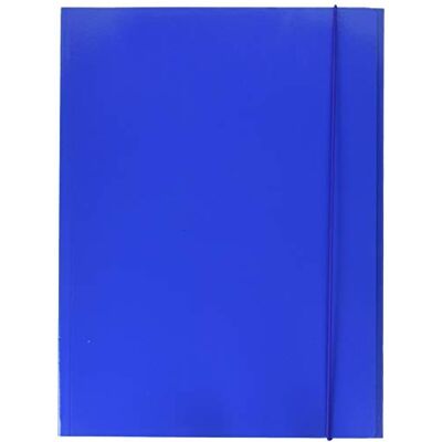 Esselte 3-klaffmapp, kapacitet 150 ark, format 25 x 35, rund elastisk stängning, presspan, paket med 5, blå, linjär, 390341050 Esselte 3-klaffmapp, kapacitet 150 ark, format 25 x 35, rund elastisk stängning, presspan, paket med 5, blå, linjär, 390341050